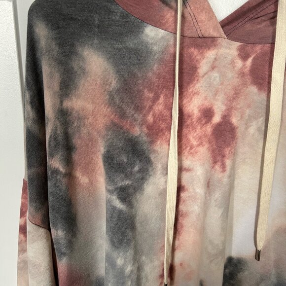 Women's Lightweight Tie-Dye Shirt with Hood Size XL NWOT - Picture 4 of 9